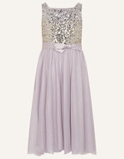 Truth Square Neck Heather Sequin Dress, LAVENDER, large