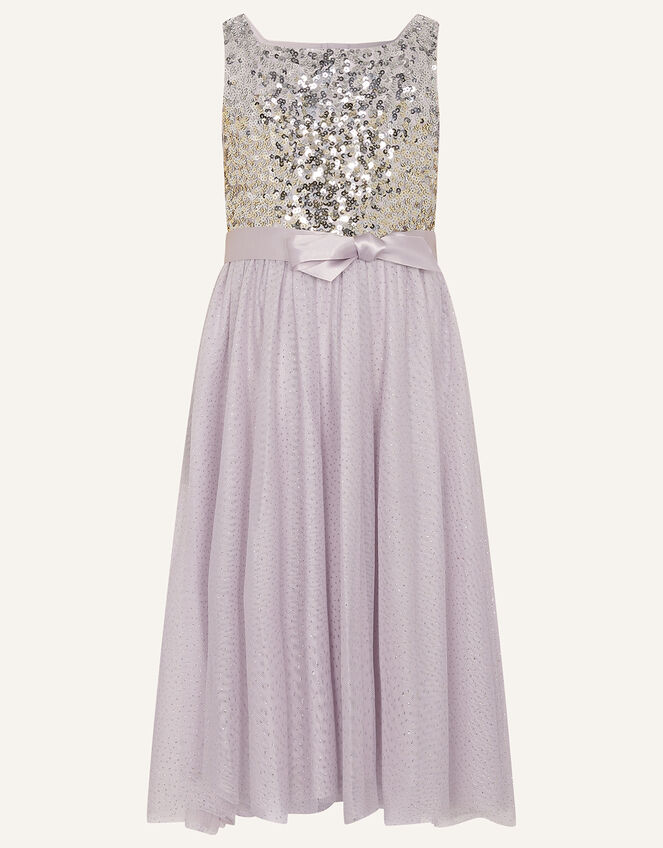 Truth Square Neck Heather Sequin Dress, LAVENDER, large