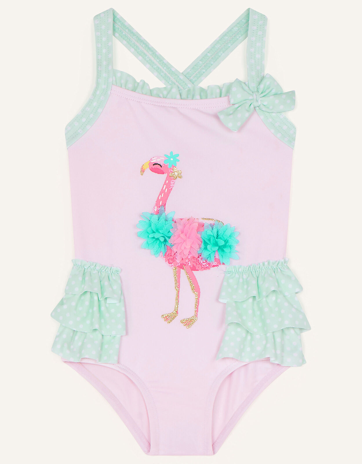 Baby girl flamingo bathing suit hot sale