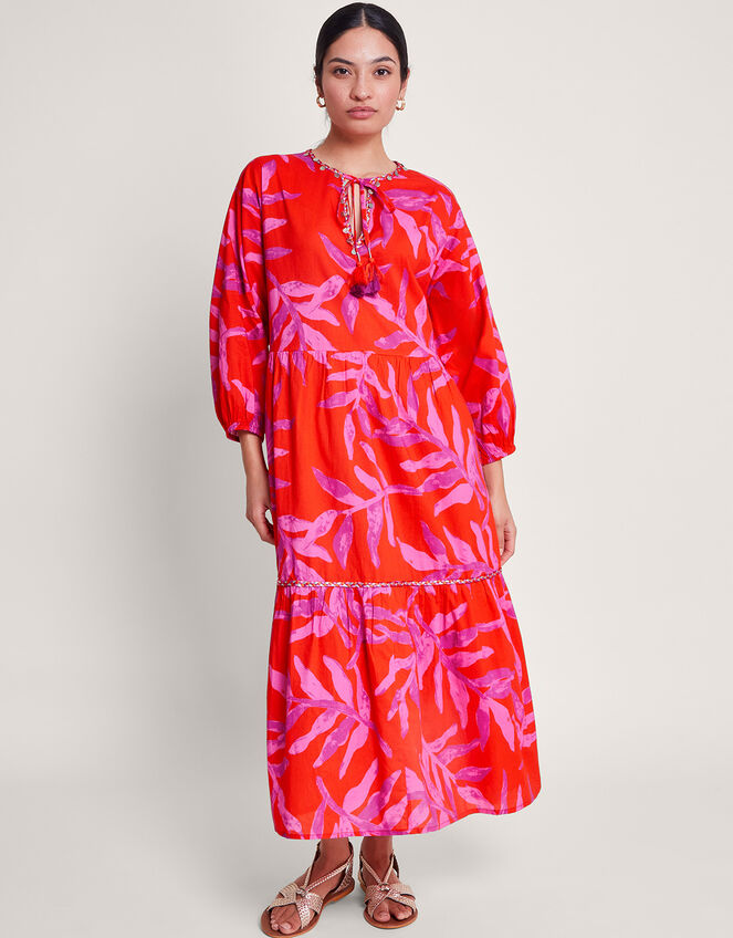 Santorini Kaftan Palm tree Print