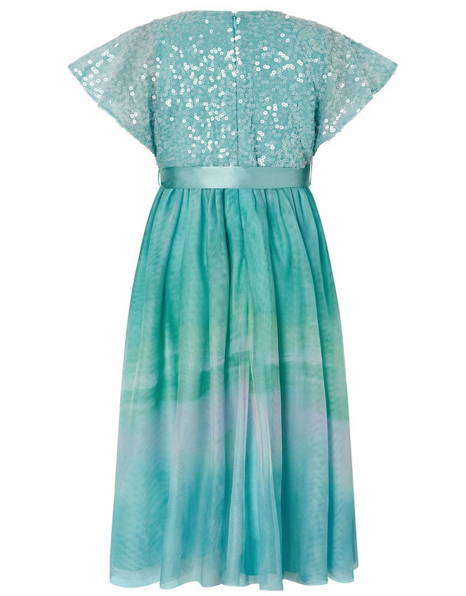 Mermaid Sequin Ombre Maxi Dress, Blue (BLUE), large