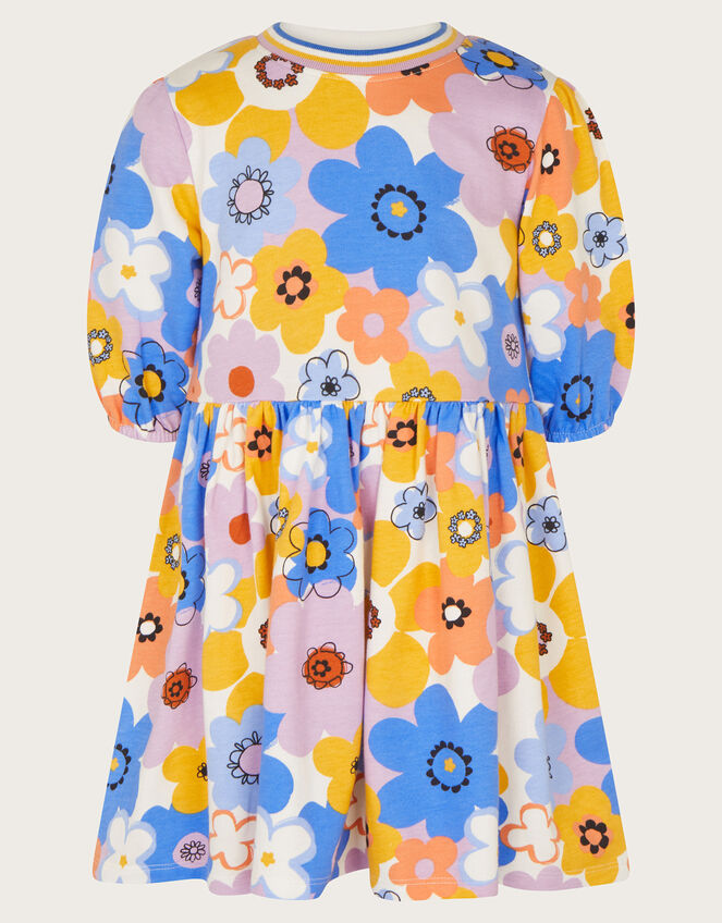 Retro Floral Dress, Multi (MULTI), large