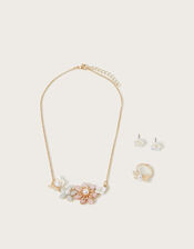 Gardenia Floral Jewellery Set, , large