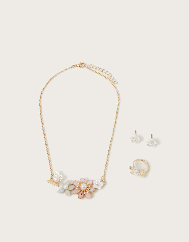 Gardenia Floral Jewellery Set, , large