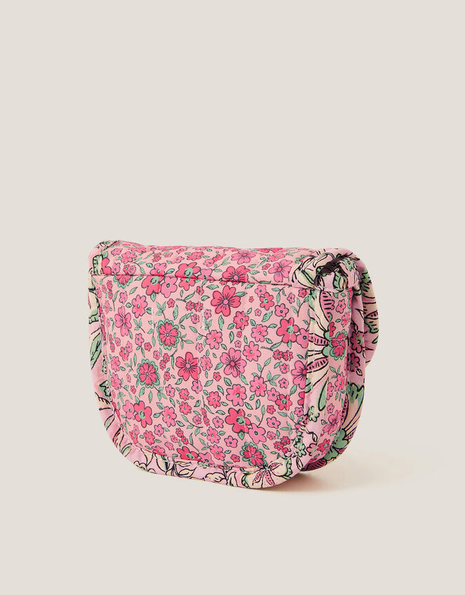 Floral Quilted Cross Body Bag, , large