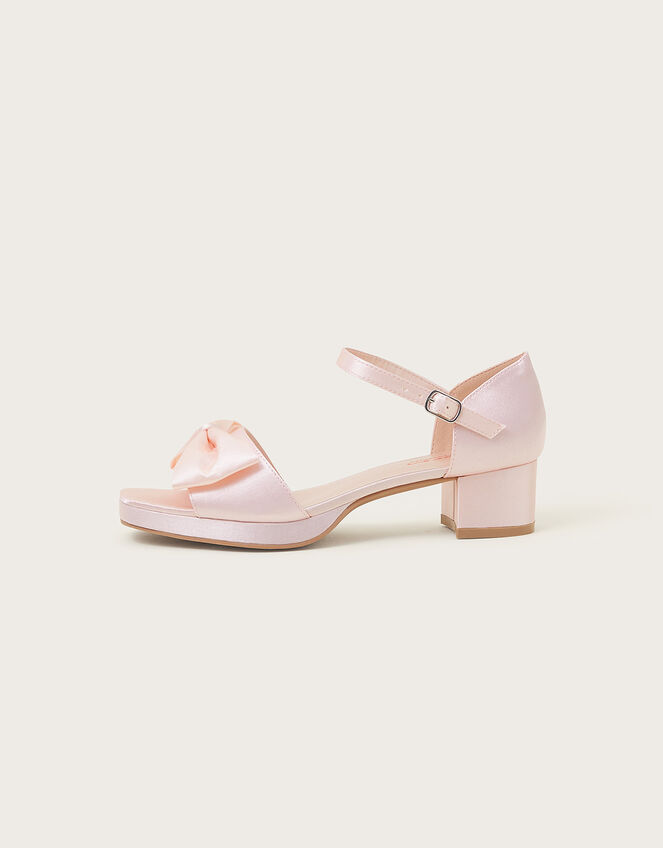 Satin Platform Sandals, Pink (PINK), large