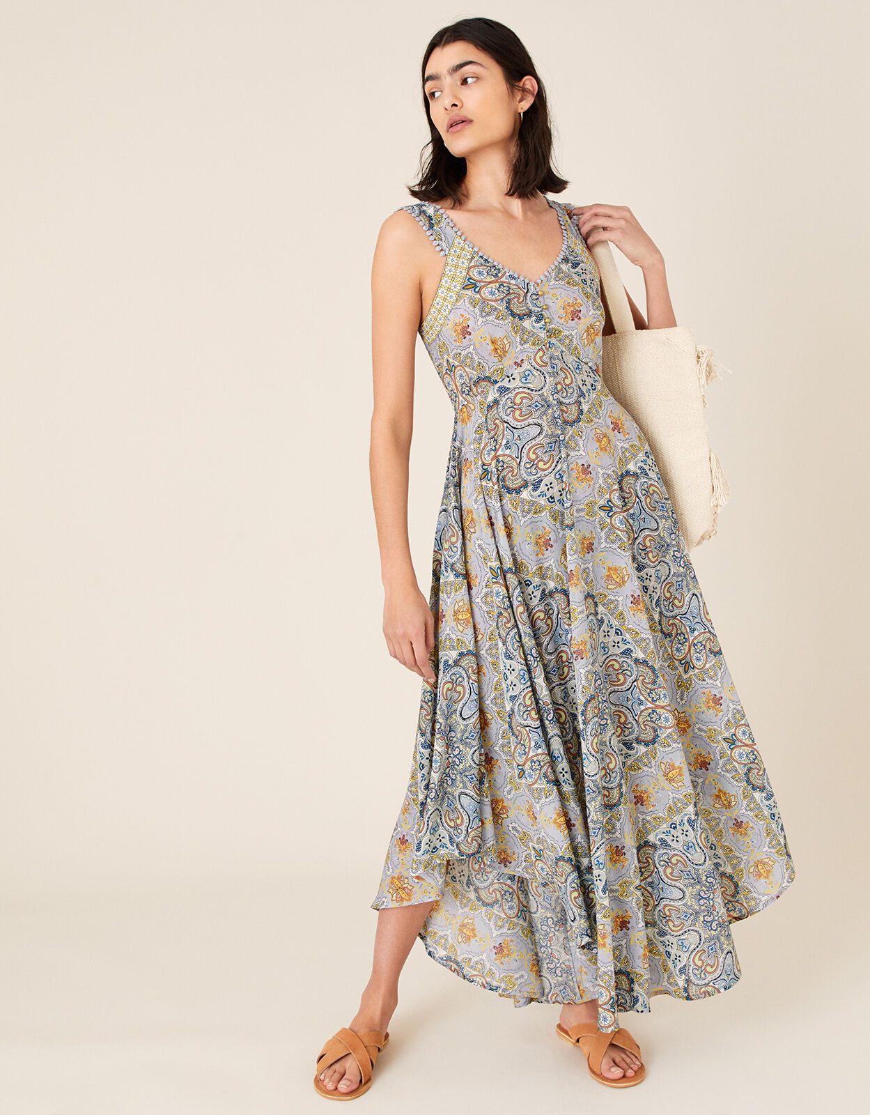 Monsoon maria palm dress clearance