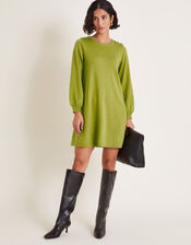 Susie Mini Jumper Dress, Green (OLIVE), large