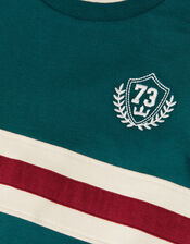 Stripe Cotton Sweatshirt , Green (GREEN), large