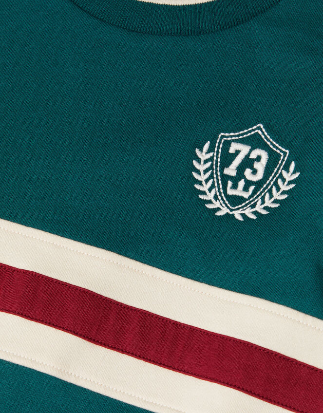 Stripe Cotton Sweatshirt , Green (GREEN), large
