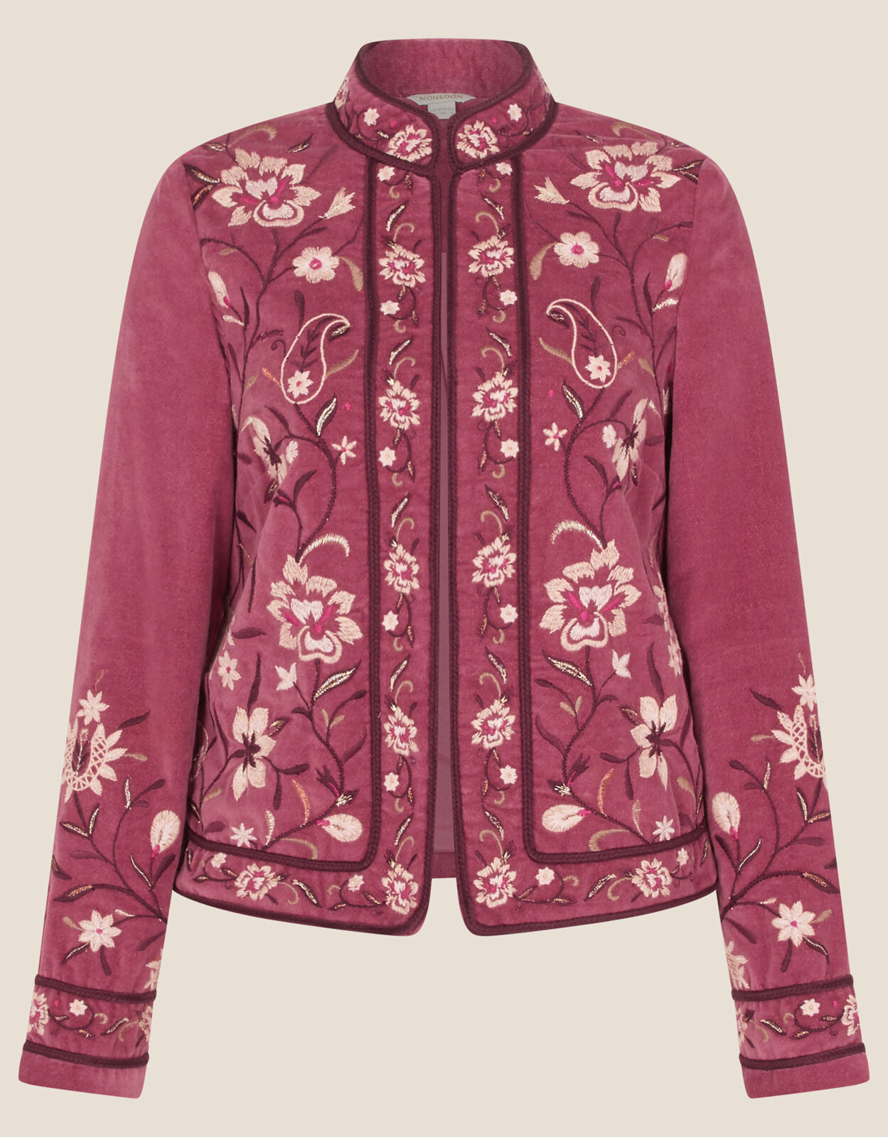 Embroidered rose jacket shop
