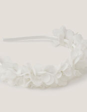 Corsage Floral Pearl Headband, Ivory (IVORY), large
