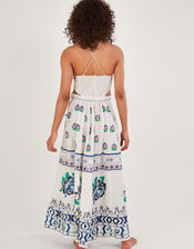 Angelina Embroidered Maxi Dress, Ivory (IVORY), large