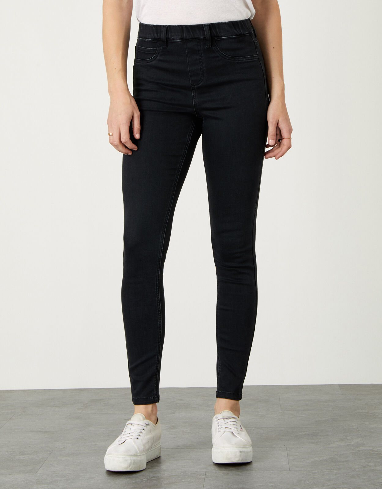 Janey Premium Touch Jeggings Black Trousers Leggings Monsoon UK