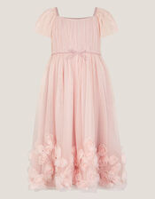 Evangaline Rose Appliqu&eacute; Tulle Dress, Pink (PINK), large