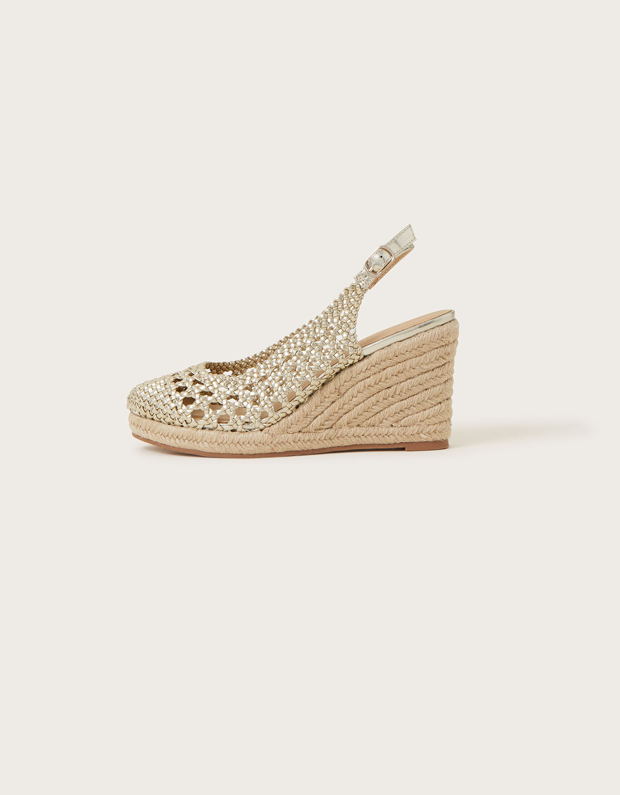 Gold wedges clearance closed toe