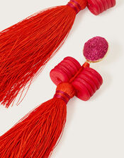 Statement Tassel Earrings, , large