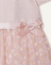 Maisie Shimmer Floral High-Low Dress, Pink (PINK), large