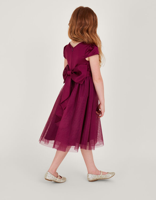 Tulle Bridesmaid Dress, Red (BURGUNDY), large
