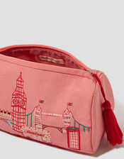 London Canvas Make Up Bag, , large