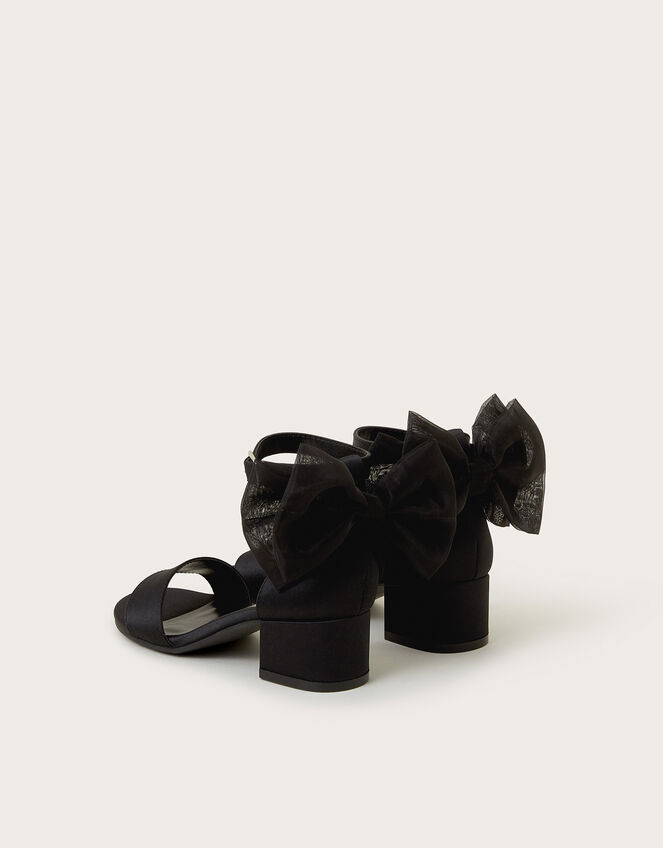 Open-Toe Bow Heels, Black (BLACK), large