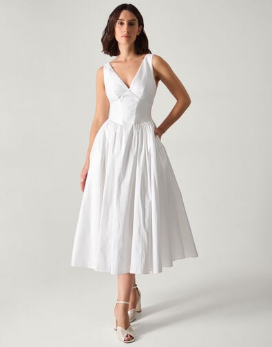 Colette Midi Wedding Dress, Ivory (IVORY), large