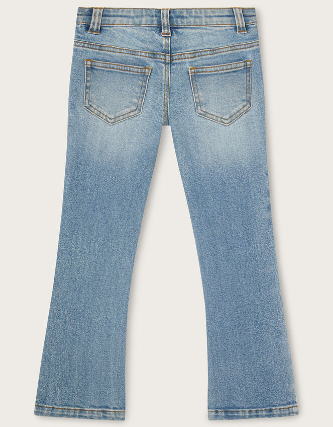 Sequin Floral Jeans, Blue (BLUE), large