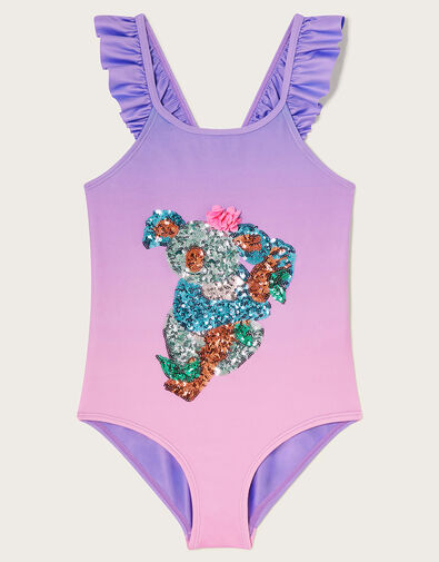Sequin Koala Swimsuit, Purple (LILAC), large