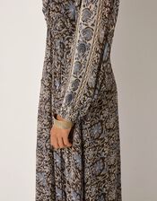 Maison Hotel Gaia Floral Midi Dress, Blue (BLUE), large