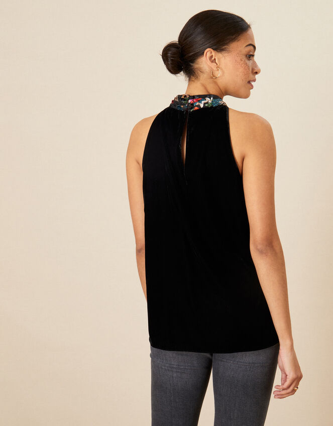 Carena Crane Devore Top, Black (BLACK), large