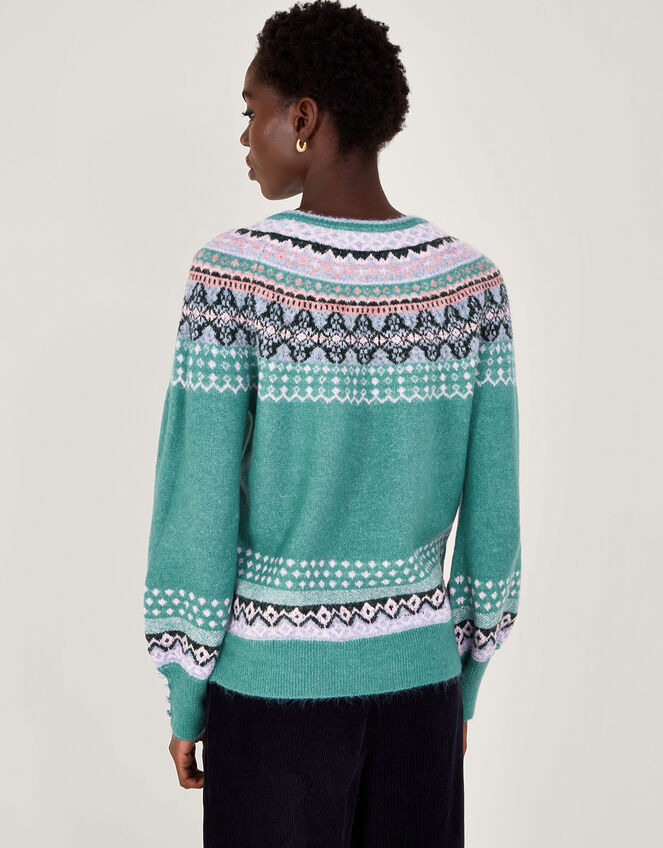 Fair Isle Jumper , Teal (TEAL), large