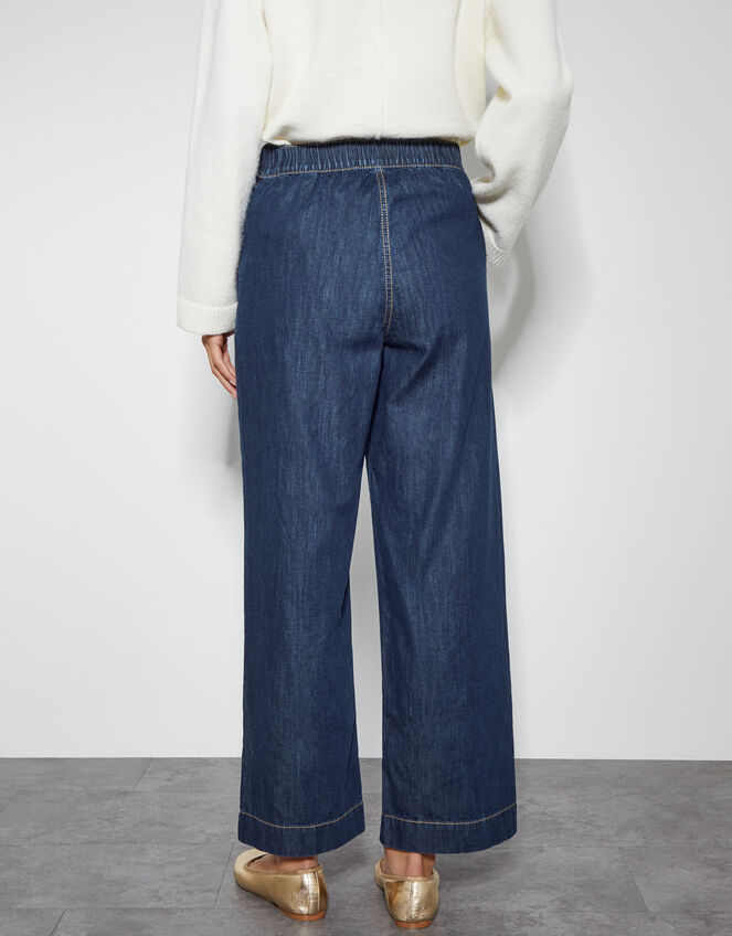 Harper Short Wide Leg Crop Jeans, Blue (INDIGO), large
