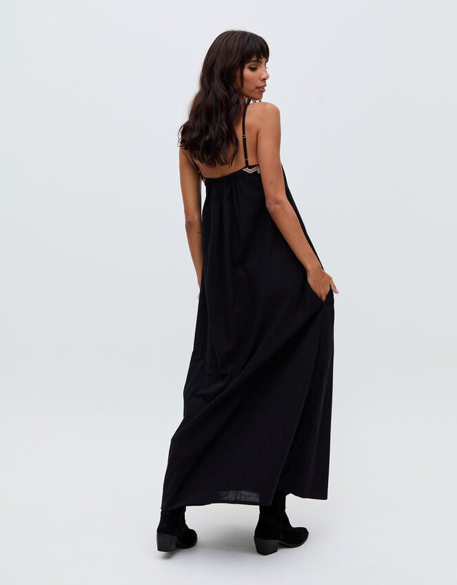 Raffya Sapphire Embroidered Maxi Dress, Blue (NAVY), large