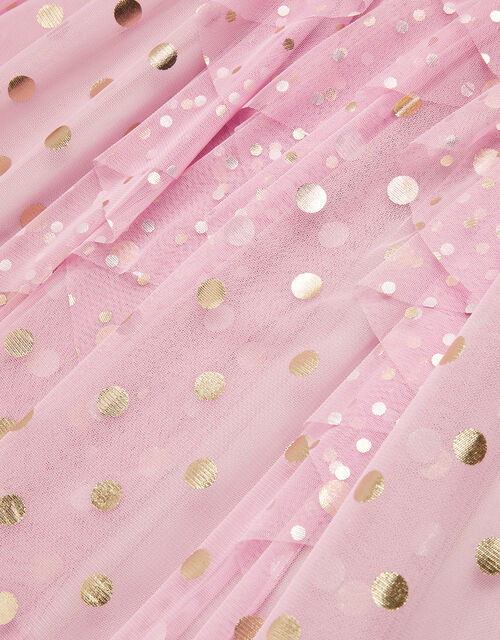 Stacie Ruffle Spot Dress, Pink (PINK), large