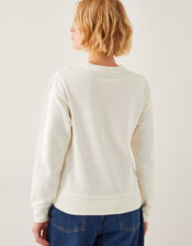 Abi Floral Applique Sweatshirt, Natural (NEUTRAL), large
