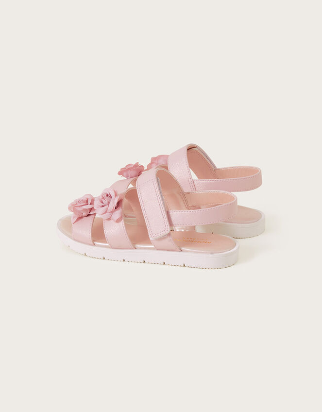 Rose Shimmer Sandals, Pink (PINK), large