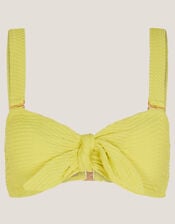 Alina Rib Bandeau Bikini Top, Green (LIME), large