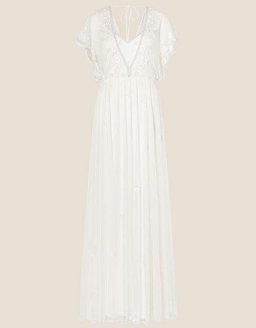 Merle Blouson Bridal Maxi Dress, Ivory (IVORY), large