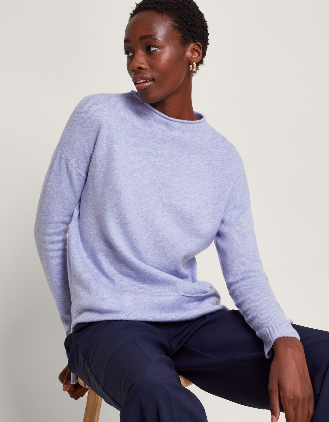 Lilac cashmere jumper sale