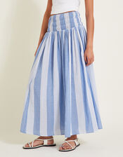 Celia Stripe Skirt, Blue (BLUE), large