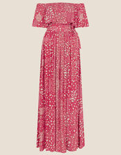 Patchwork Maxi Dress with LENZING™ ECOVERO™, Red (RED), large