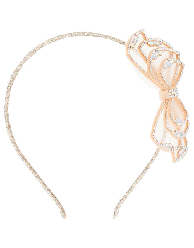 Mirage Diamante Bow Headband, , large