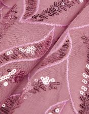 Layla Sequin Stitch Dress, Pink (DUSKY PINK), large
