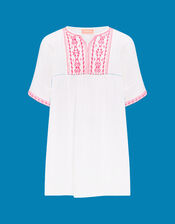 Sunuva Embroidered Bohemian Dress, White (WHITE), large