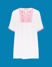 Sunuva Embroidered Bohemian Dress, White (WHITE), large