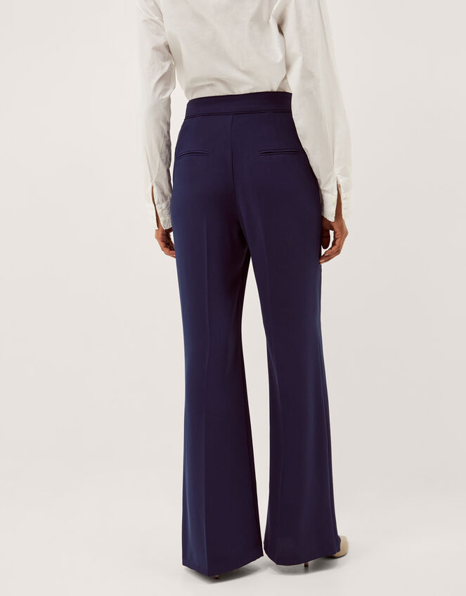 Erin Flared Trousers, Blue (NAVY), large
