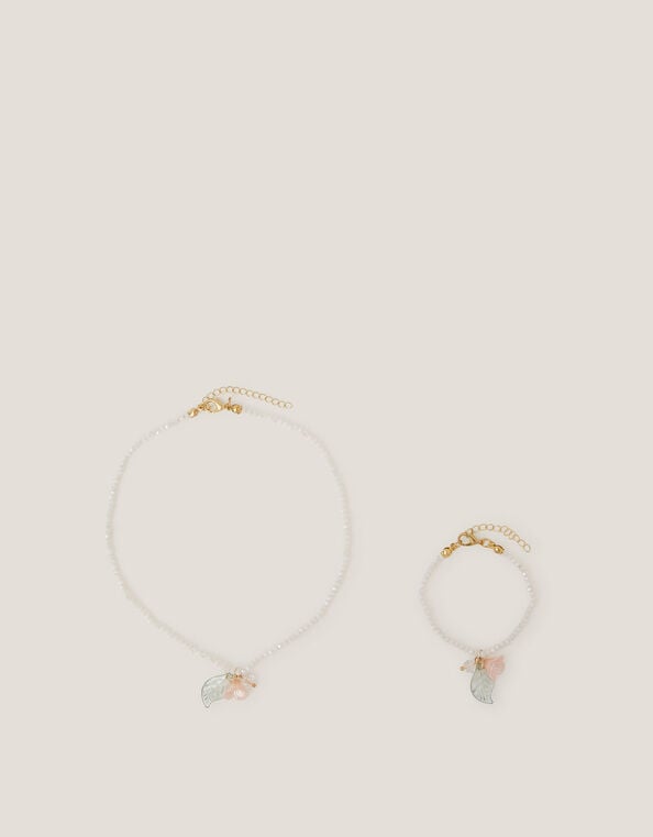 Tulip Flower Necklace & Bracelet Set, , large