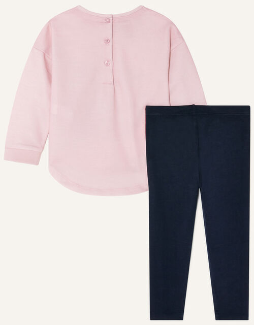 Baby Bunny Photo Sweatshirt and Legging Set, Pink (PINK), large
