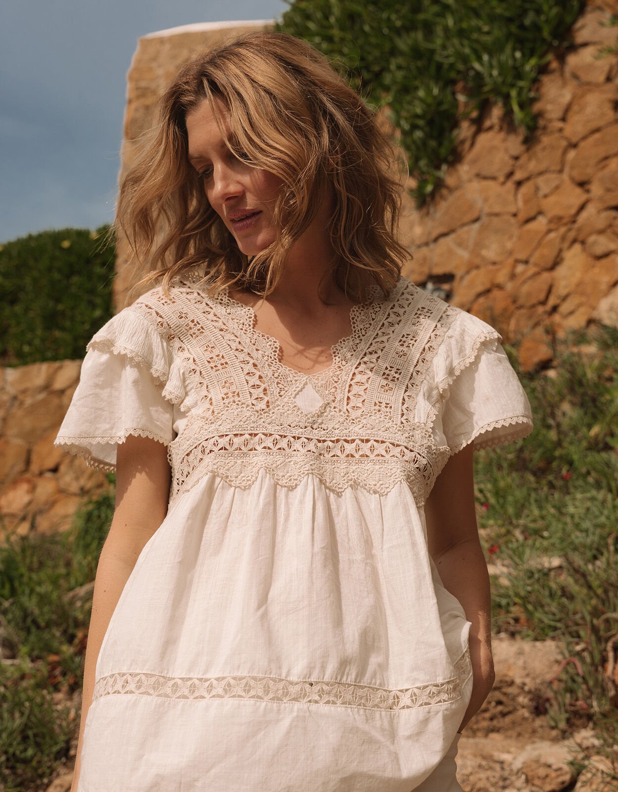 Crochet overlay top hot sale