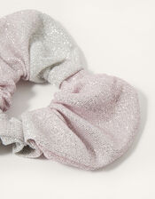 Rainbow Glitter Heart Shaped Scrunchie, , large